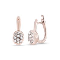 Orecchini Fiore Roberta srl Donna Pop in Oro rosa Diamante FO4496R001
